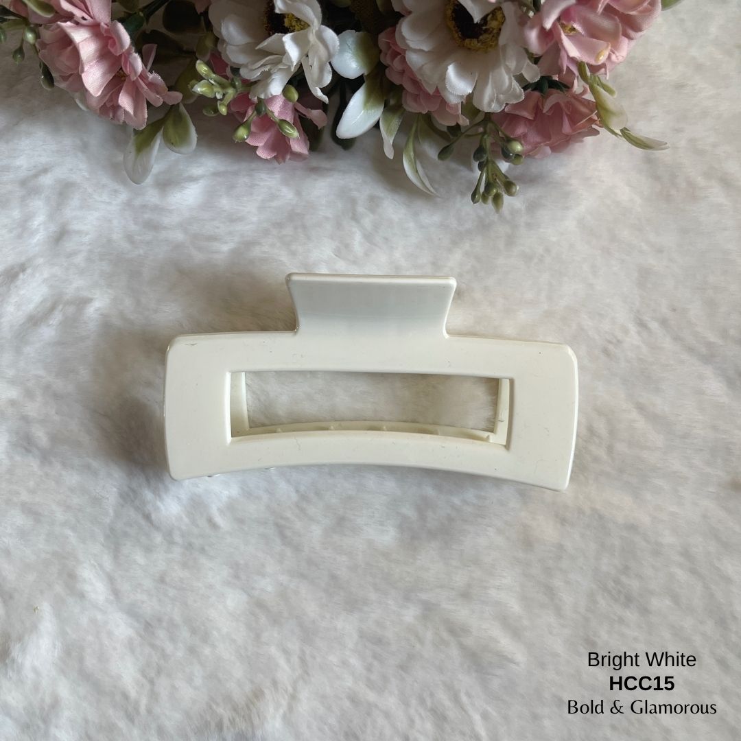 Hair Claw Clip | HCC15 | Bright White