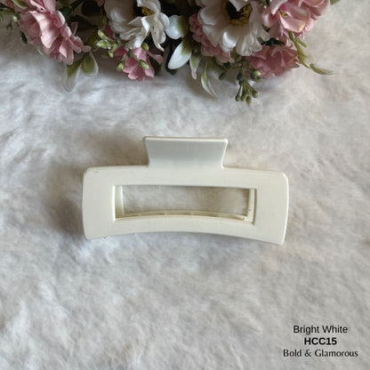 Hair Claw Clip | HCC15 | Bright White