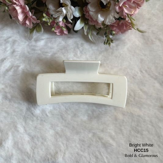 Hair Claw Clip | HCC15 | Bright White