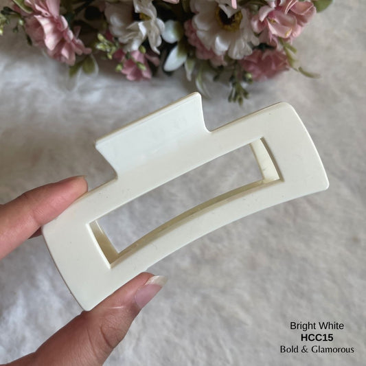 Hair Claw Clip | HCC15 | Bright White