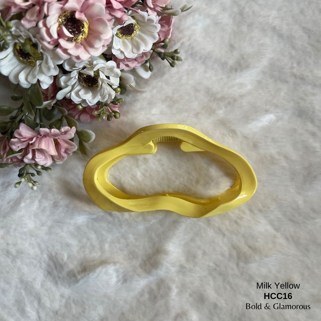 Hair Claw Clip | HCC16 | Milk Yellow