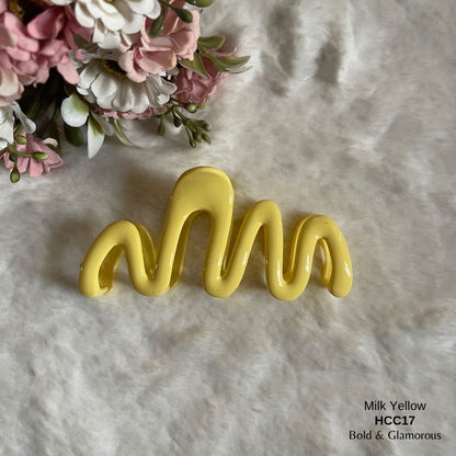 Hair Claw Clip | HCC17 | Milk Yellow