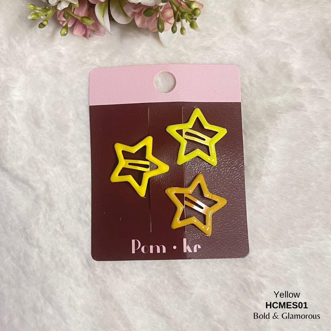Hair Clip Set | HCMES01 | Yellow