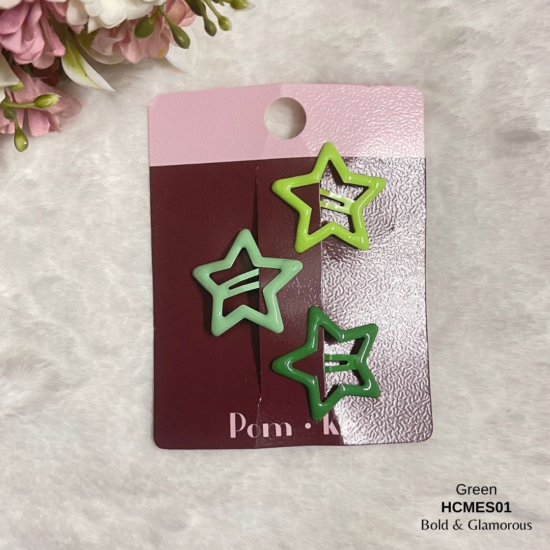 Hair Clip Set | HCMES01 | Green
