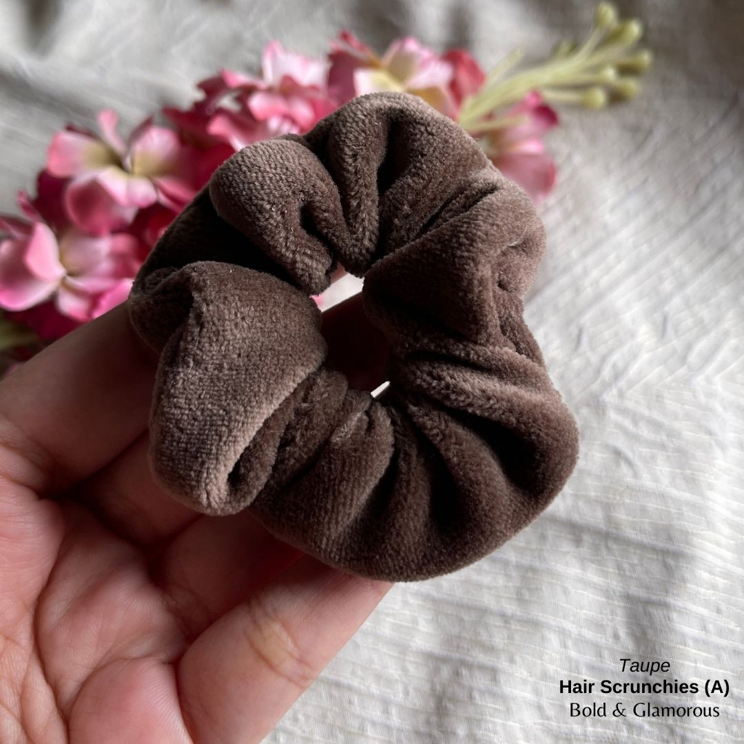 Hair Scrunchies (A) | Taupe