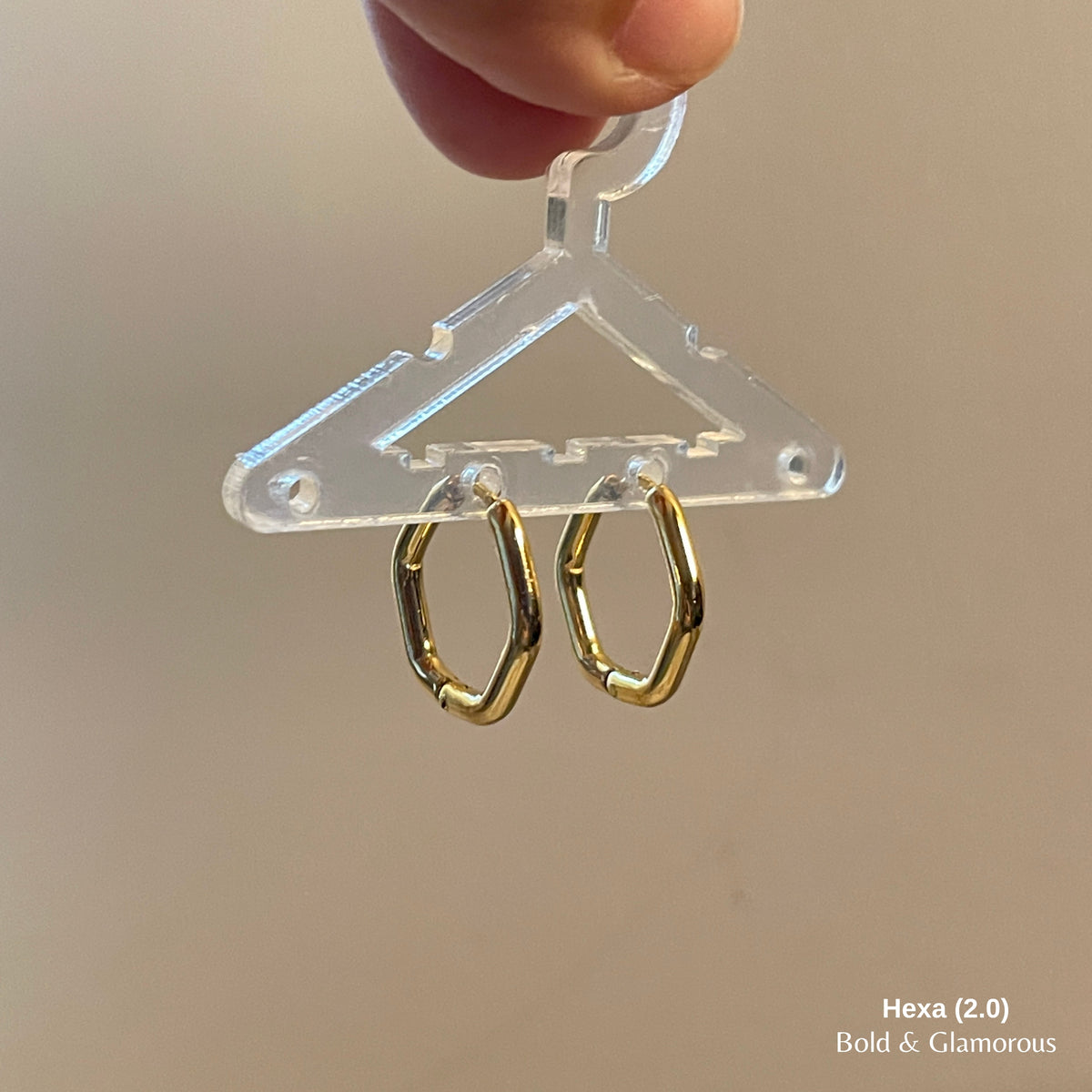 Shape Hoop Earring 2.0 | Hexa | Gold