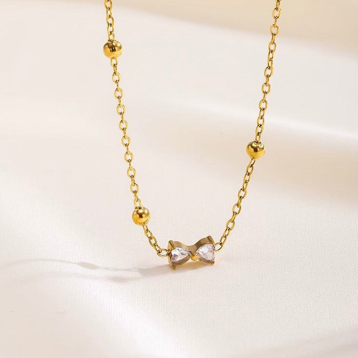 Necklace | SN247 | Stone Bow