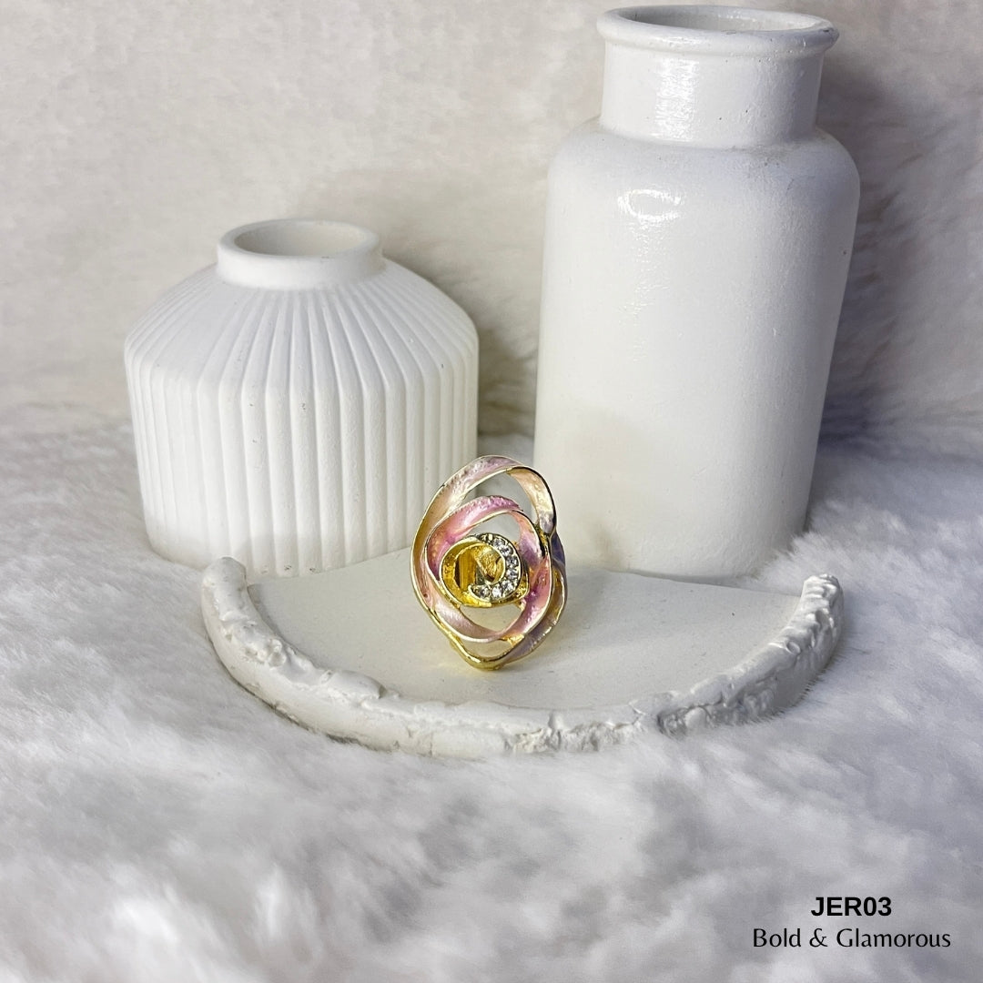 Vintage Oil Drop Ring | JER003 | Pink