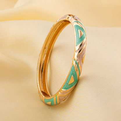 Enamel Bangle Bracelet | ENB02 | Light Teal
