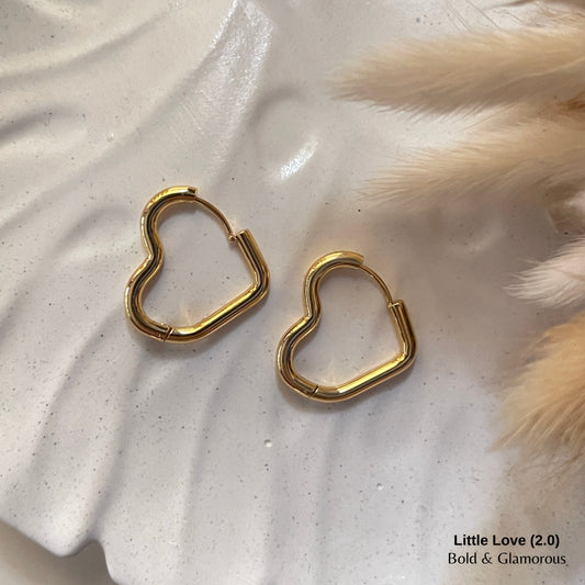 Shape Hoop Earring 2.0 | Little Love | Gold