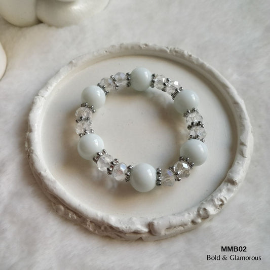 Beaded Bracelet | MMB02 | White