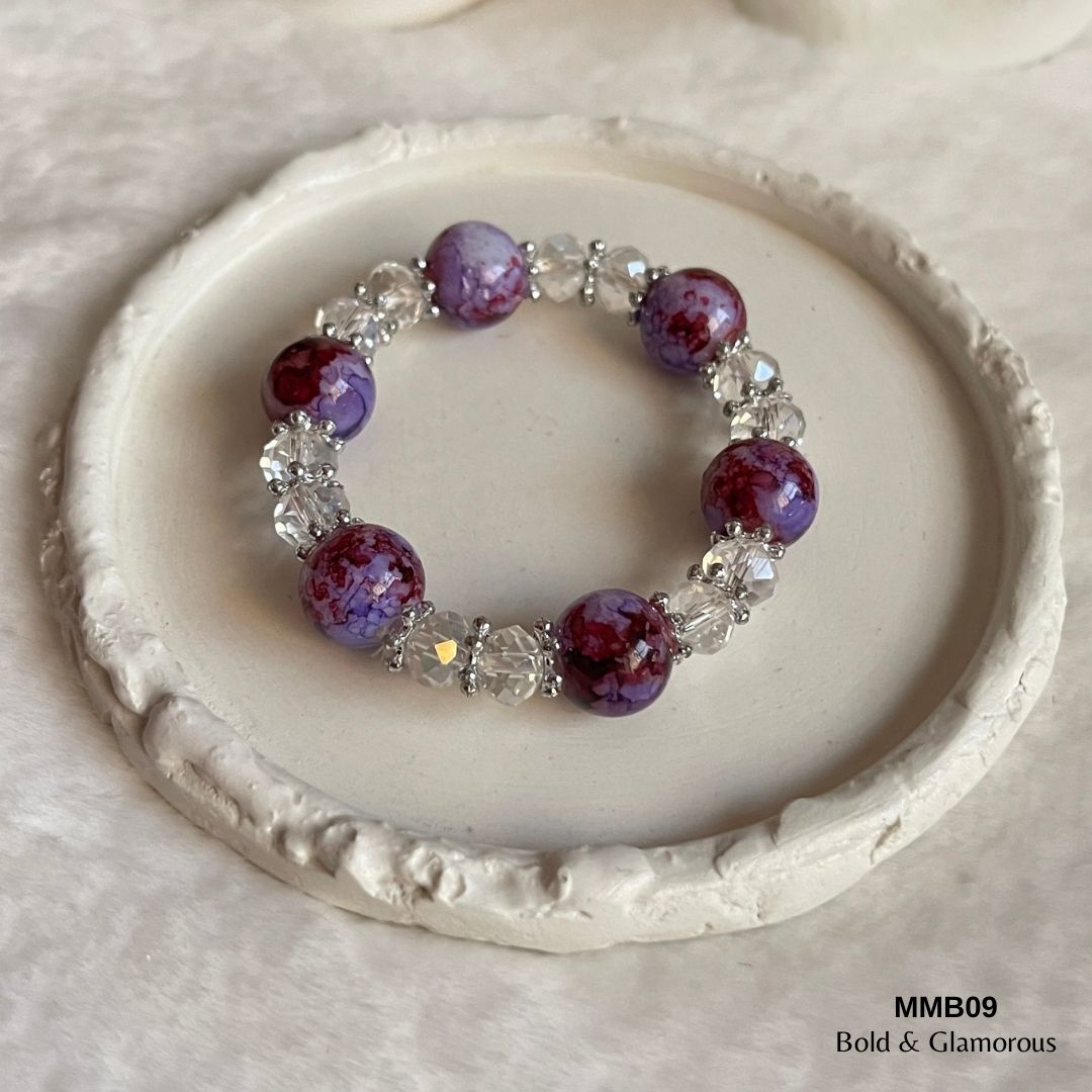 Beaded Bracelet | MMB09 | Purple