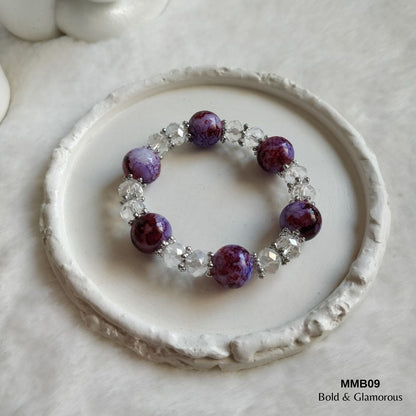 Beaded Bracelet | MMB09 | Purple