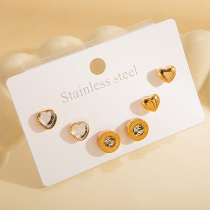 Stud Earring Set | STSES009 | Set#9 Love Circle Card