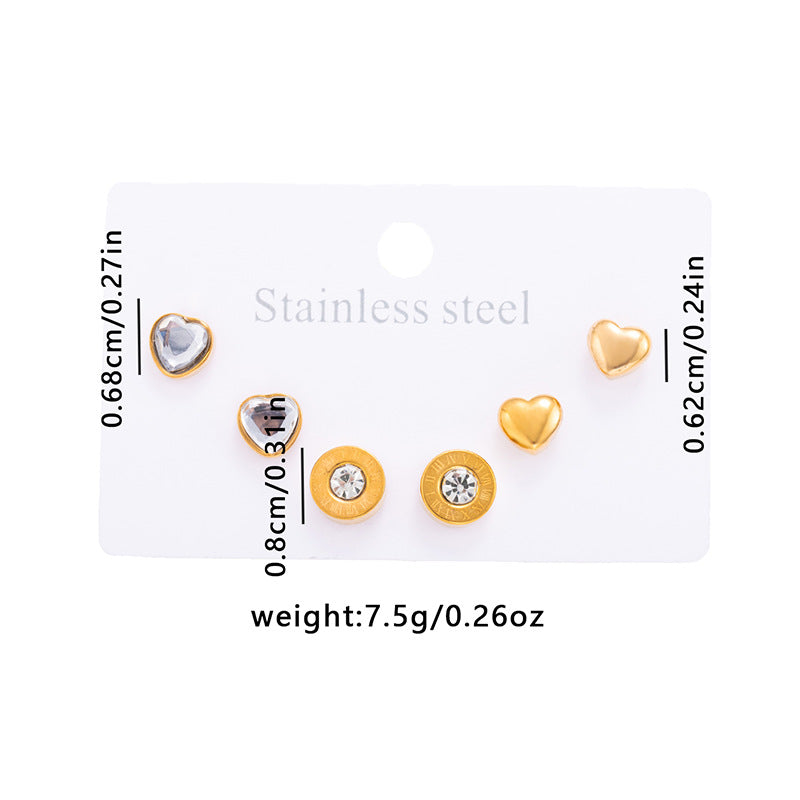 Stud Earring Set | STSES009 | Set#9 Love Circle Card