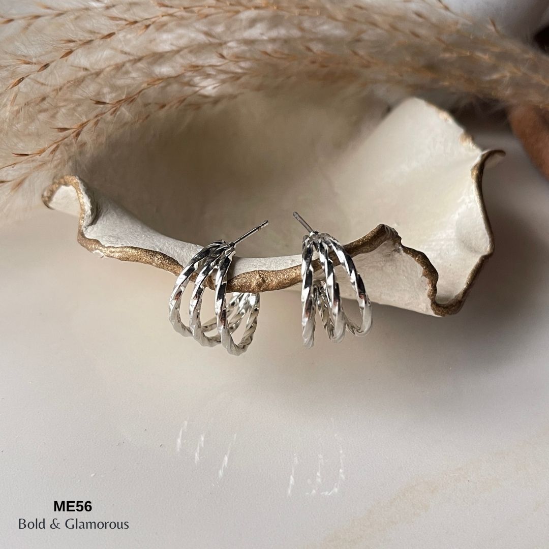 Half Hoop Earring | ME56 | Bianca | Silver
