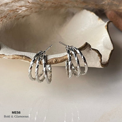 Half Hoop Earring | ME56 | Bianca | Silver