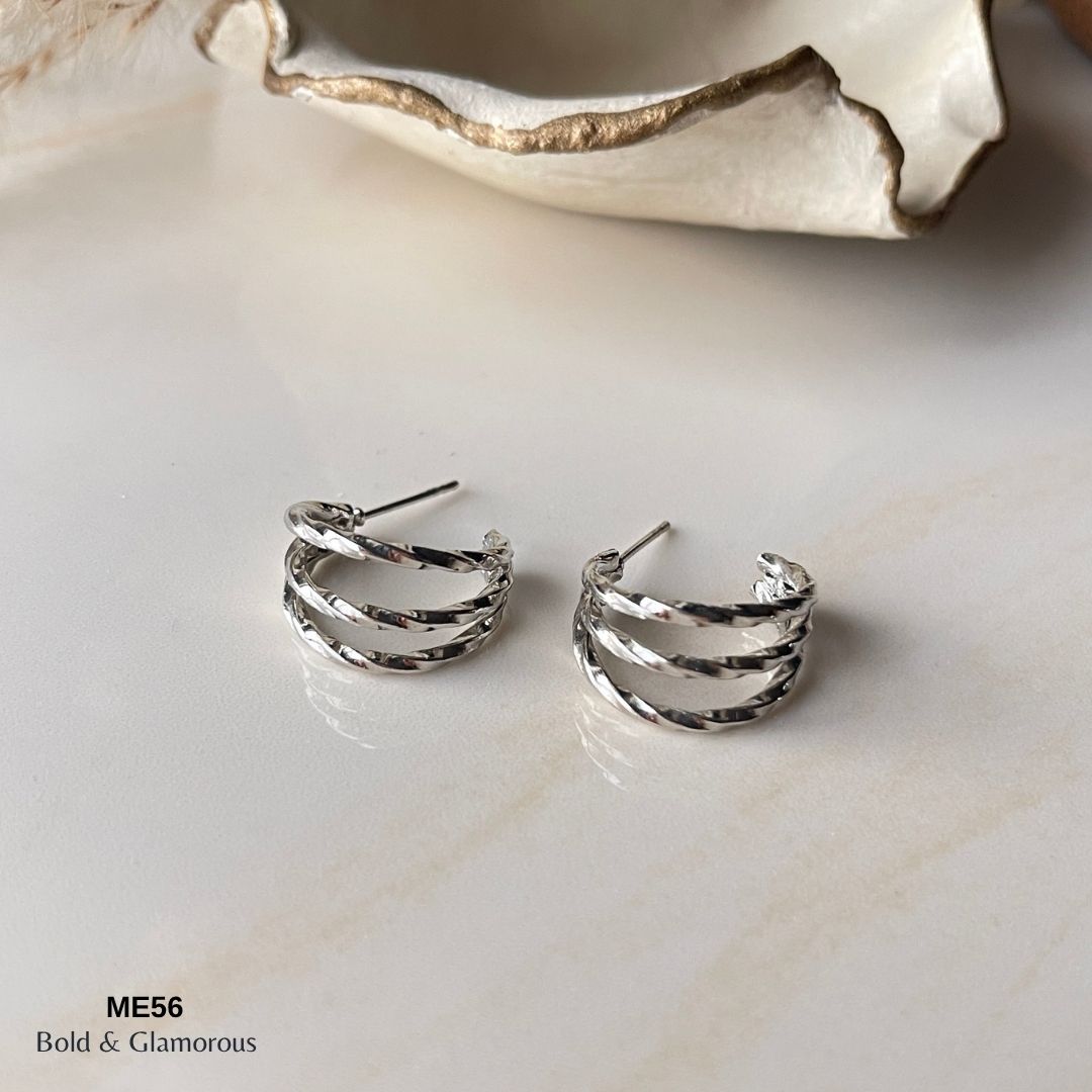 Half Hoop Earring | ME56 | Bianca | Silver
