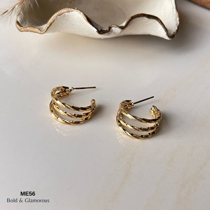 Half Hoop Earring | ME56 | Bianca | Gold