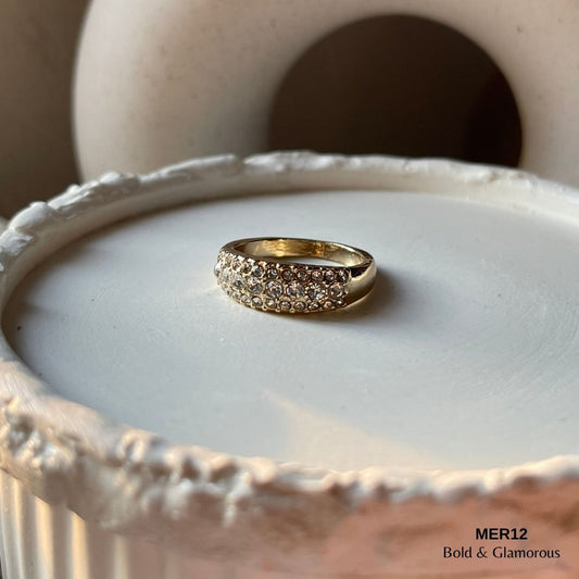 Stone Ring | MER12 | Gold
