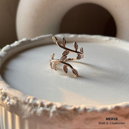 Leaf Ring | MER16 | Rose Gold