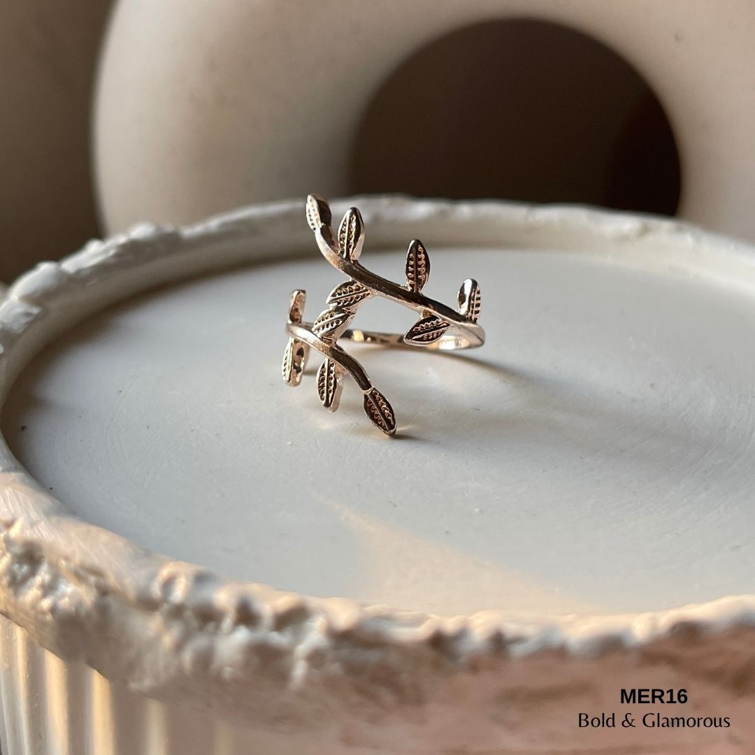 Leaf Ring | MER16 | Rose Gold