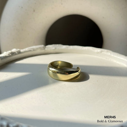 Thin Chunky Ring | MER45 | Gold