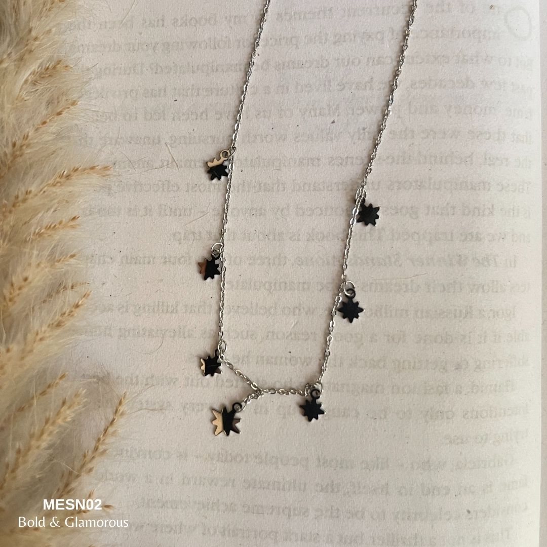 Necklace | MESN02 | Round Flower Charm