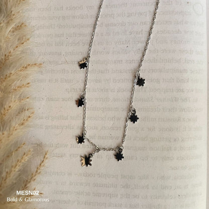 Necklace | MESN02 | Round Flower Charm