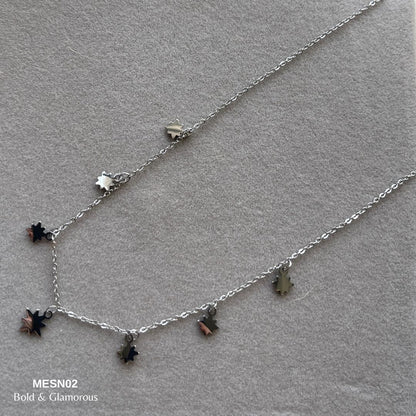 Necklace | MESN02 | Round Flower Charm
