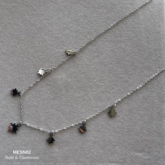 Necklace | MESN02 | Round Flower Charm