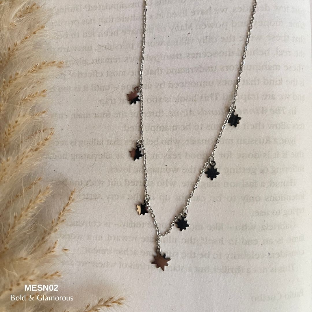 Necklace | MESN02 | Round Flower Charm