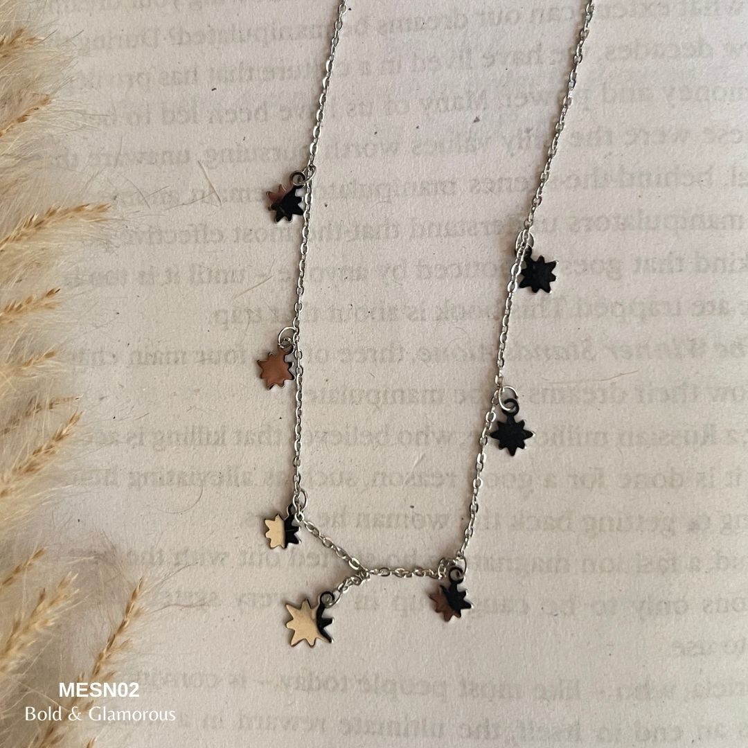 Necklace | MESN02 | Round Flower Charm