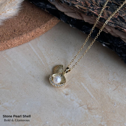 Necklace | SN153 | Stone Pearl Shell