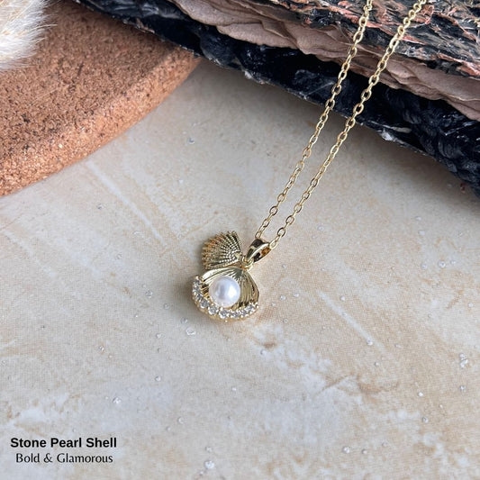 Necklace | SN153 | Stone Pearl Shell