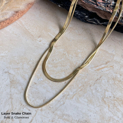 Necklace | SN166 | Layer Snake Chain
