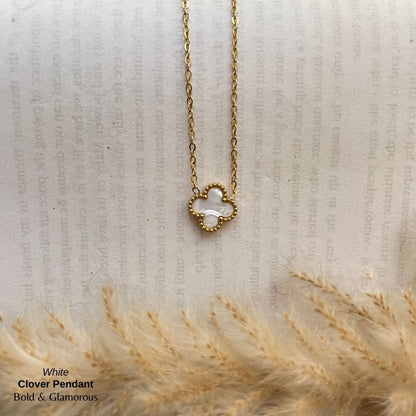 Necklace | SN96 | Clover | White