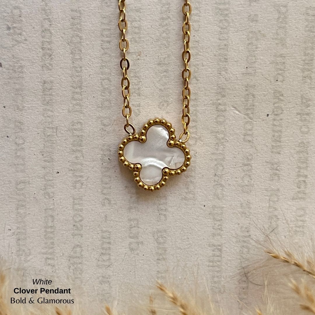Necklace | SN96 | Clover | White