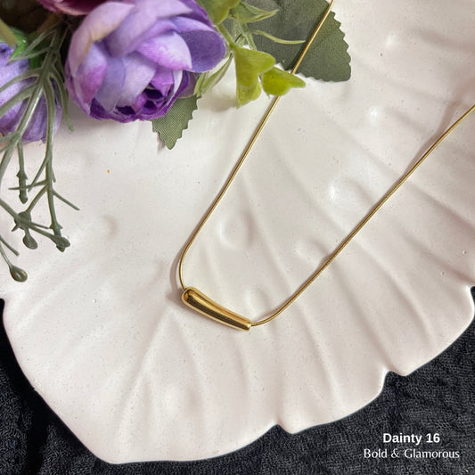 Necklace | SN063 | Dainty 16 Gold