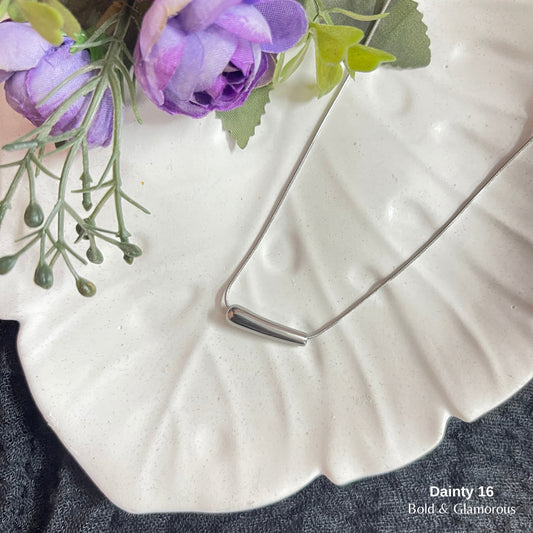 Necklace | SN063 | Dainty 16 Silver