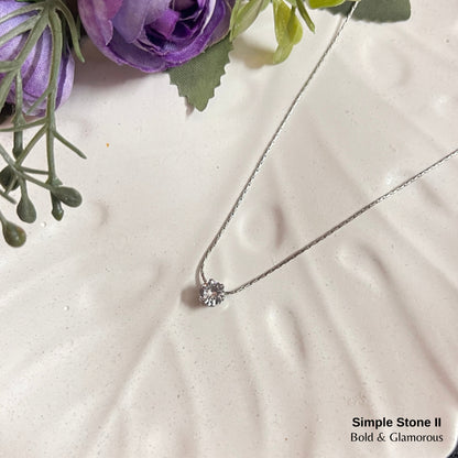 Necklace | SN106 | Simple Stone II Silver