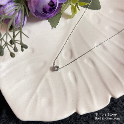 Necklace | SN106 | Simple Stone II Silver