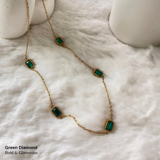 Necklace | SN116 | Green Diamond