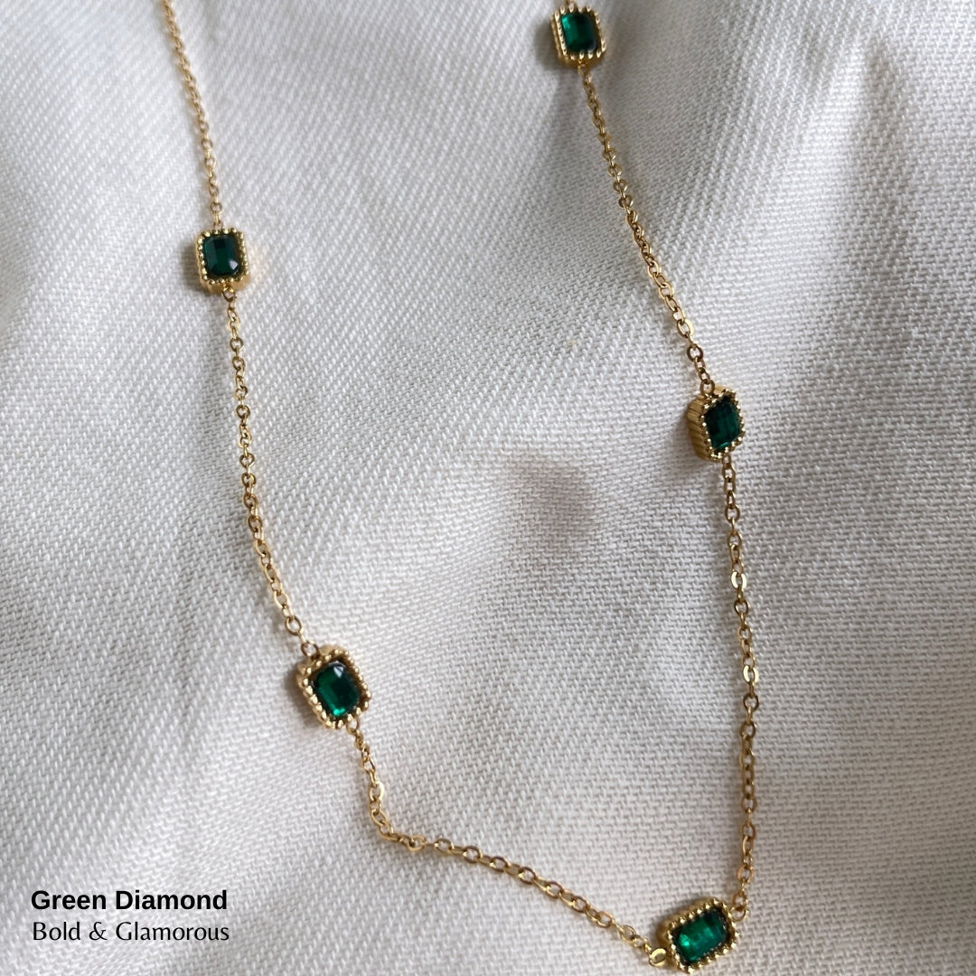 Necklace | SN116 | Green Diamond