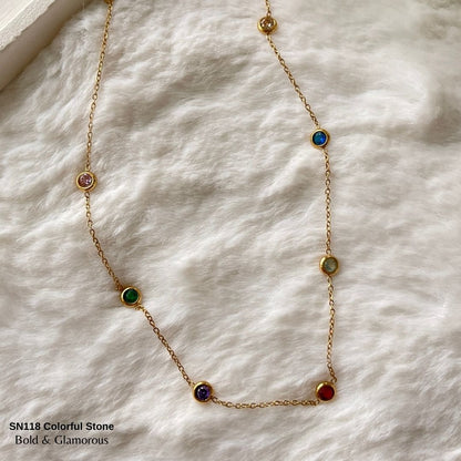 Necklace | SN118 | Colorful Stone