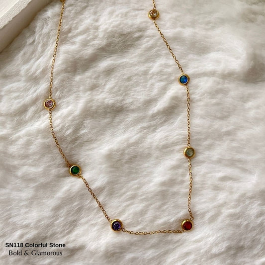 Necklace | SN118 | Colorful Stone