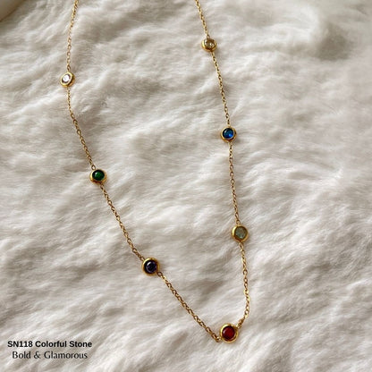 Necklace | SN118 | Colorful Stone