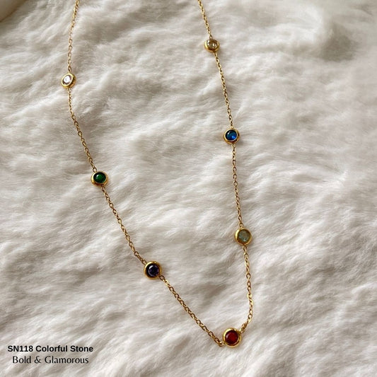 Necklace | SN118 | Colorful Stone
