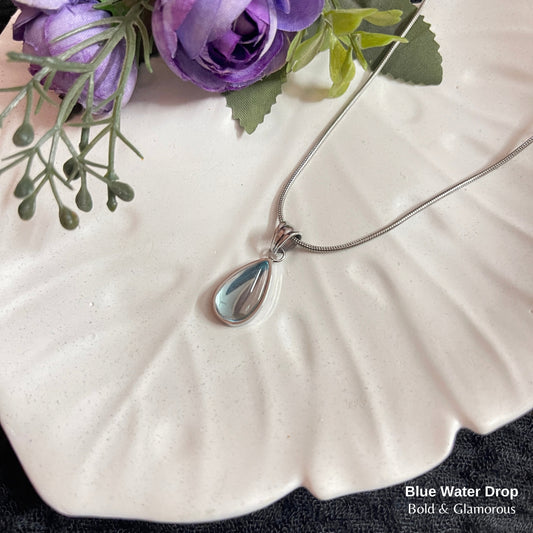Necklace | SN158 | Blue Water Drop Silver