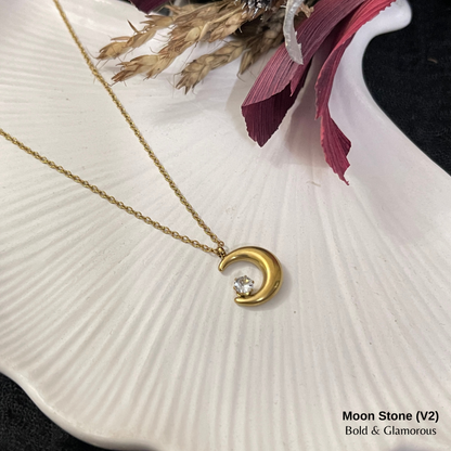 Necklace | SN179 | Moon Stone | Gold (V2)